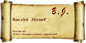 Baczkó József névjegykártya