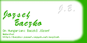 jozsef baczko business card