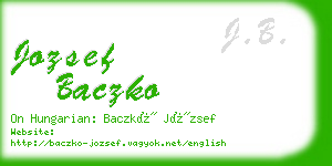 jozsef baczko business card